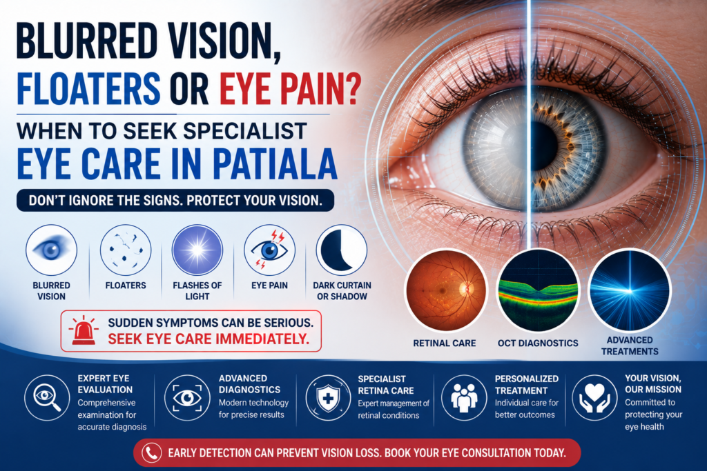 Blurred Vision, Floaters or Eye Pain? When to Seek Specialist Eye Care in Patiala