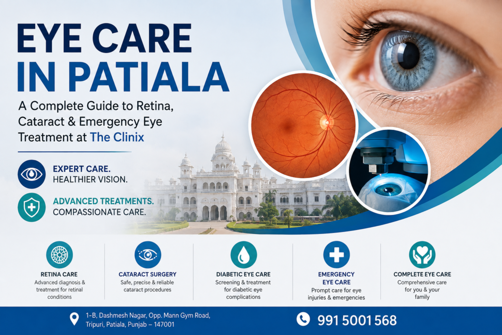 Eye Care in Patiala: A Complete Guide to Retina, Cataract & Emergency Eye Treatment at The Clinix